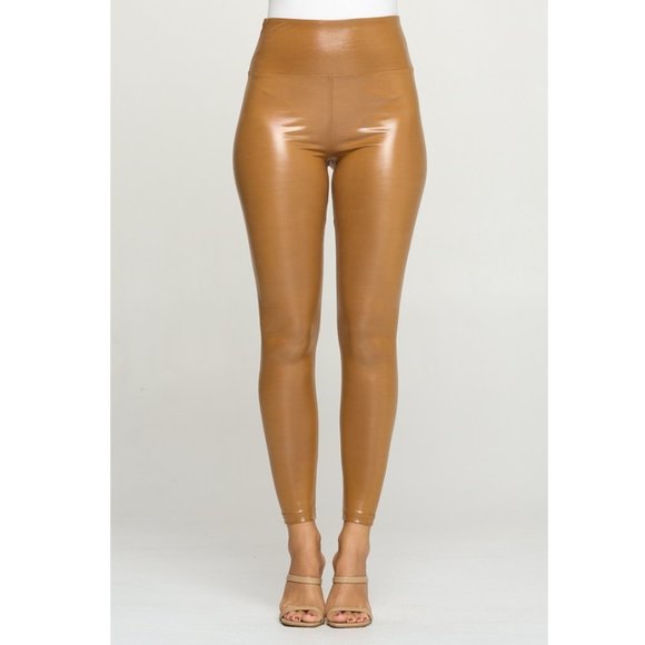 Chocolate USA High Waisted Vinyl Leggings - Picture 5 of 5